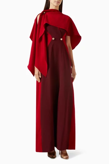 Harleston Cape Dress in Tencel-crepe