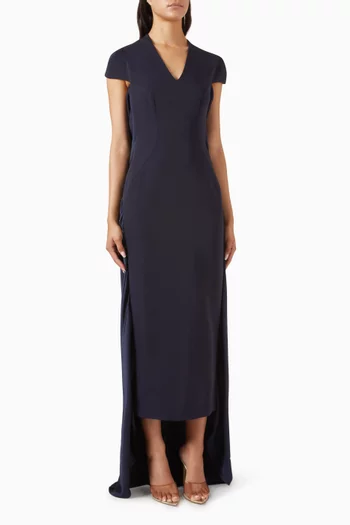 Broseley Dress in Crepe & Silk Twill