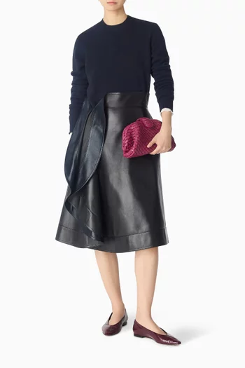 Small Lauren 1980 Clutch in Intrecciato Leather