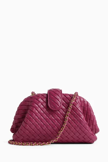 Small Lauren 1980 Clutch in Intrecciato Leather