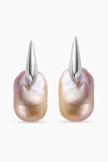 Small Pearl Earrings in Sterling Silver