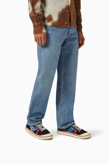 Eliot Low-top Sneakers in Canvas & Leather