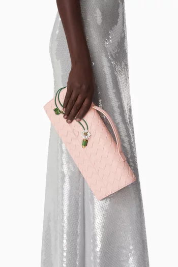 Andiamo Clutch in Intrecciato Leather