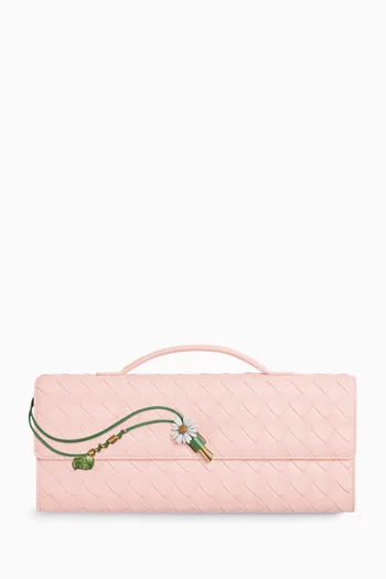 Andiamo Clutch in Intrecciato Leather
