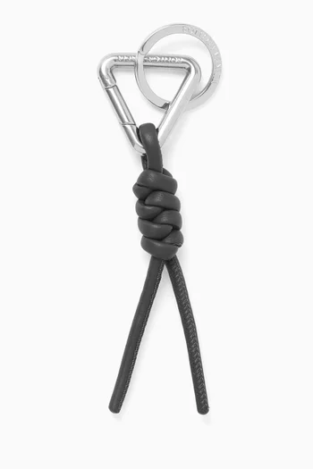 Triangle Key Ring in Nappa