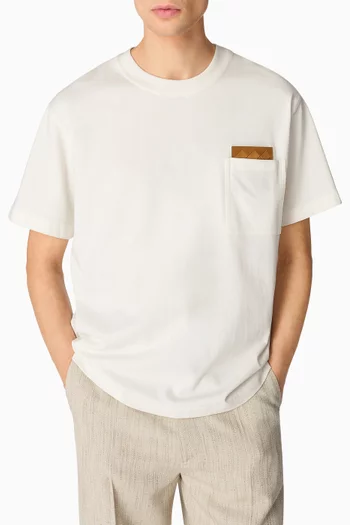 Intrecciato Pocket T-shirt in Pima Cotton Jersey