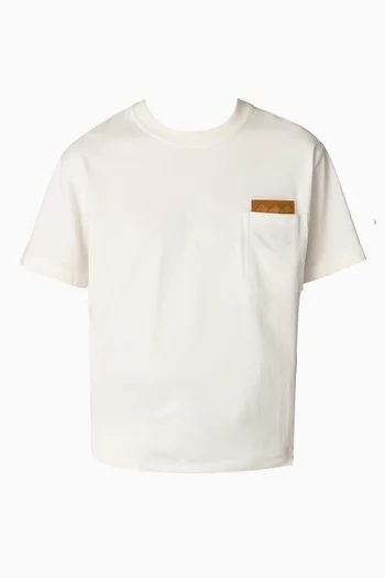 Intrecciato Pocket T-shirt in Pima Cotton Jersey