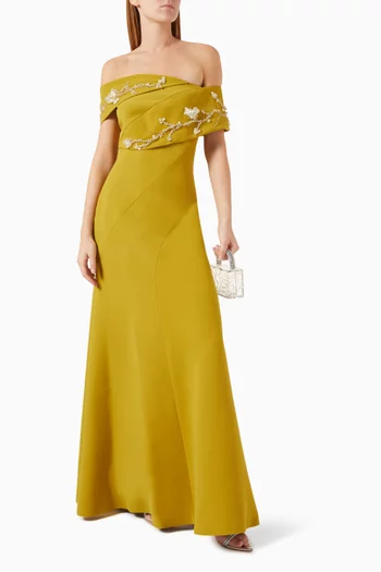 Crystal-embellished Dress in Crepe