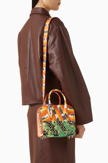 Mini Eloïse Top-handle Bag in Coated-canvas