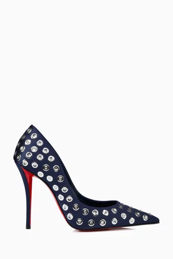 Miss Z 100 Boum Boum Mirror Pumps in Crepe-satin