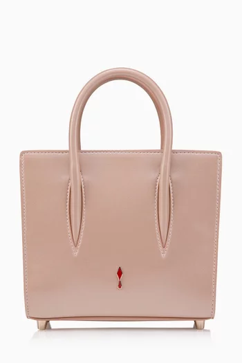 Mini Paloma Embellished Tote Bag in Pearlescent Leather