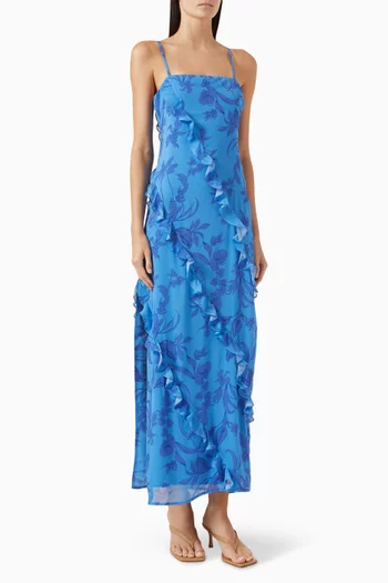 Jeanne Ruffle Maxi Dress