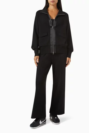 سترة روكسبري بسحّاب قماش دابل سوفت