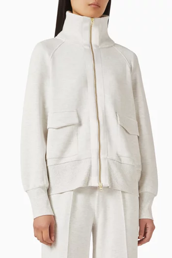 سترة روكسبري بسحّاب قماش دابل سوفت