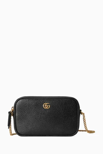 Mini GG Marmont Shoulder Bag in Leather
