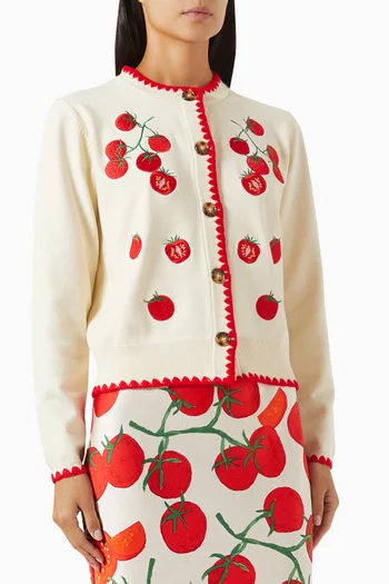 Tomato Embroidered Cardigan