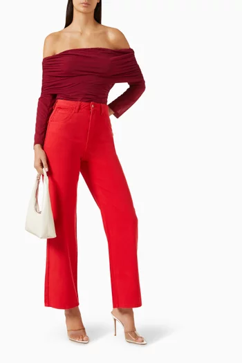 بنطال جينز بحواف صدفية دينم