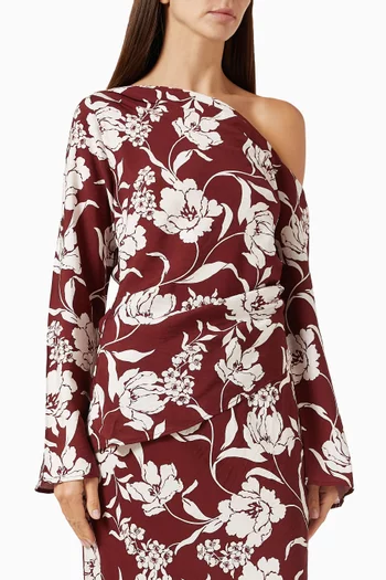 بلوزة فريا بفتحة رقبة غير متماثلة