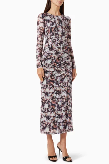 فستان أودري متوسط الطول قماش شبكي