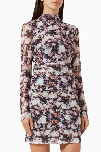 فستان أودري قصير قماش شبكي