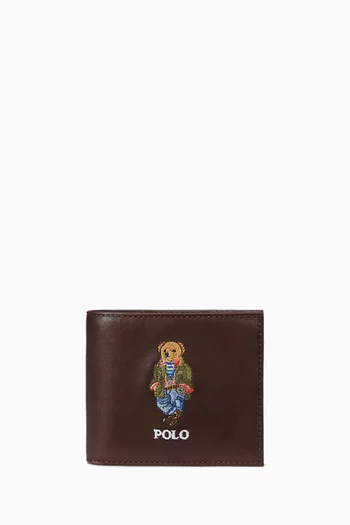 Polo Bear Bifold Wallet in Leather