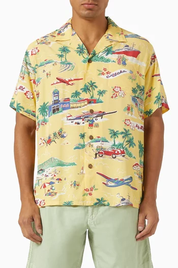 Polo Bear Classic-fit Camp Shirt in Viscose