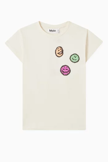 Ranva Sequin-embellished T-shirt in Organic Cotton