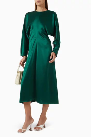 Batwing Dress in Satin