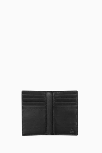 GG-embossed Card Holder in Leather