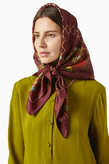 Printed Scarf in Silk