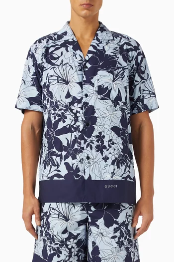 Floral-print Shirt in Cotton