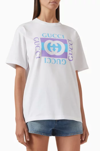 Logo-print T-shirt in Cotton Jersey