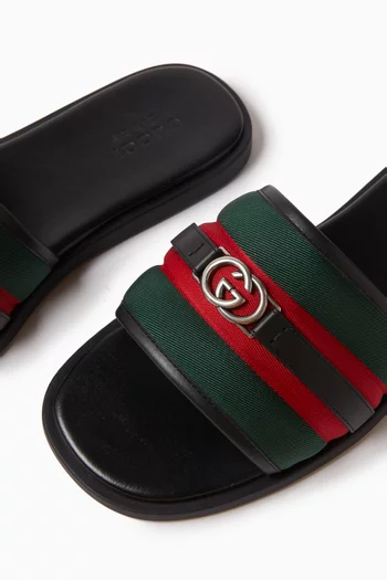 GG Slide Sandals in Nylon