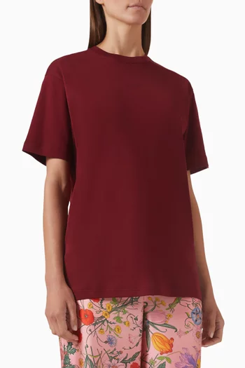 Embroidered-logo T-shirt in Cotton Jersey