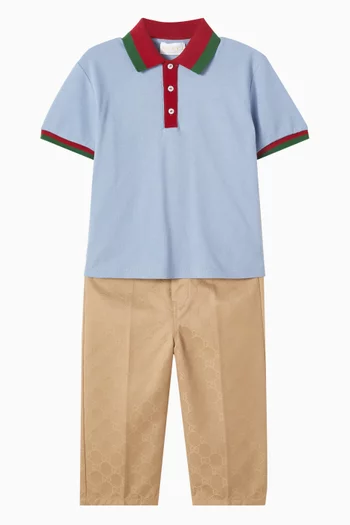 Web Polo Shirt in Cotton Piquet
