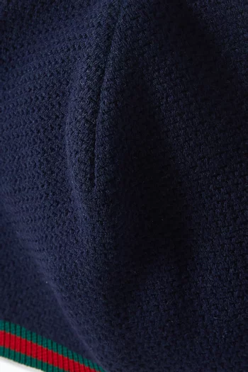 Web Knitted Beanie in Cotton Blend