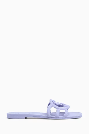 Interlocking G Slide Sandals in Rubber