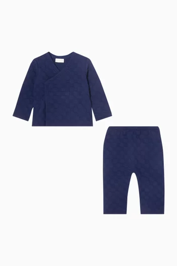 Logo-detailed Top & Pants Set in Cotton-blend