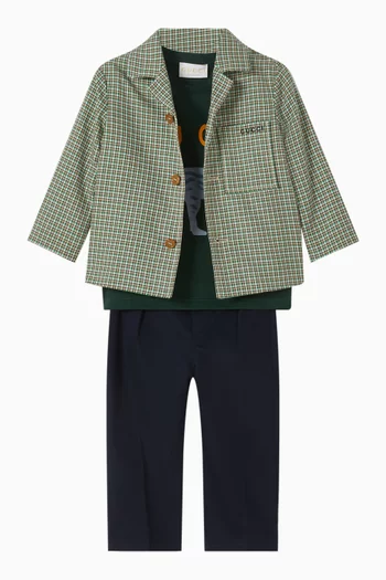 Check-print Shirt in Cotton