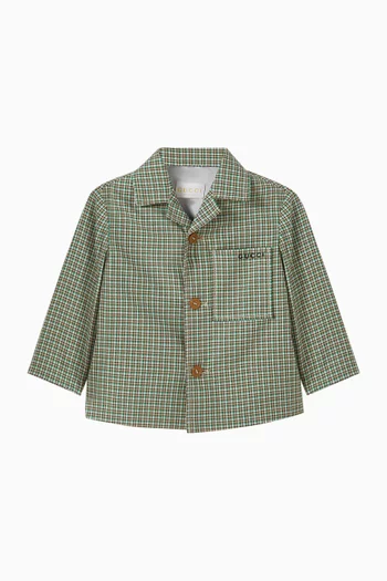 Check-print Shirt in Cotton