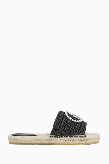 Interlocking GG Espadrilles in Raffia