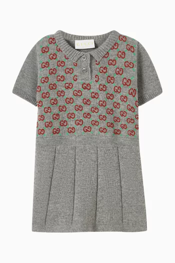 GG Polo Dress in Wool