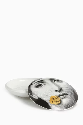 Tema e Variazioni N.137 Round Box in Porcelain