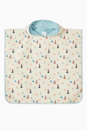 Summer-print Poncho in Nylon