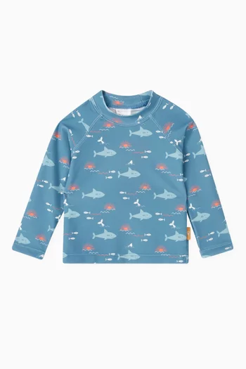 Printed Beach UV T-shirt in Recycled Nylon