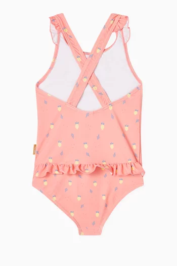 Printed One-piece Swimsuit in Nylon