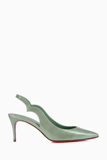 Hot Chick 70 Slingback Pumps in Pearlescent Patent Leather