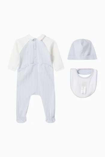 Logo 3-piece Pyjama Set in Cotton