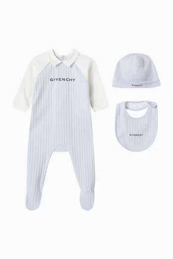 Logo 3-piece Pyjama Set in Cotton