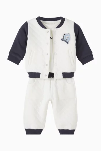 Logo 3-piece Co-ord Set in Cotton